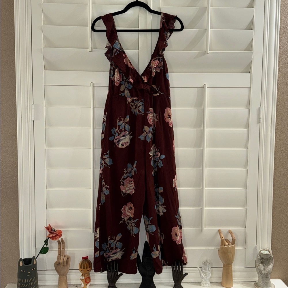 SHOW ME YOUR MUMU BIANCA JUMPSUIT CHOCOLATE AND ROSES
